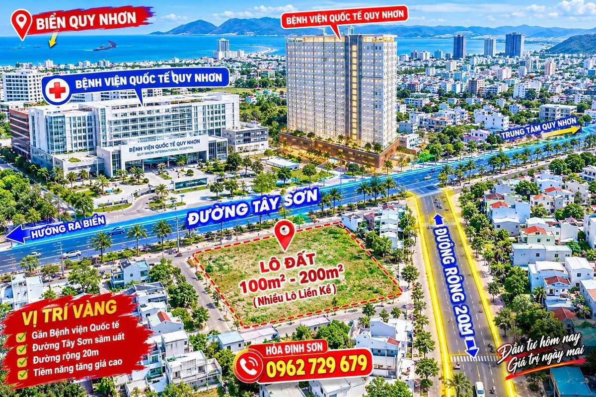 Bán đất mặt tiền Tây Sơn Quy Nhơn 75m2 2,6 tỷ - Ảnh 1