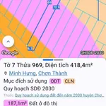 Bán đất 418m2 gần KCN Minh Hưng 580 triệu - Ảnh thu nhỏ 2