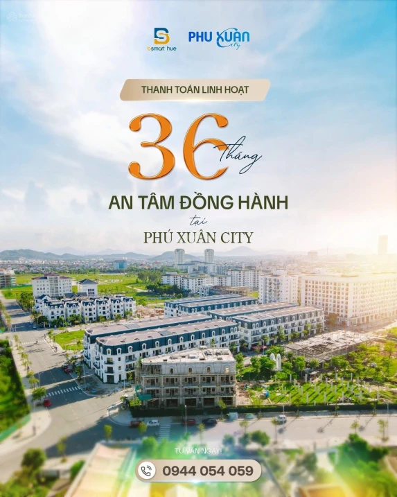 PHÚ XUÂN CITY ĐẶC QUYỀN HIẾM CÓ: CHỈ ĐÓNG 2TY5 NHẬN NHÀ ÂN HẠN GỐC, LÃI 36THÁNG ĐÃ CÓ SỔ