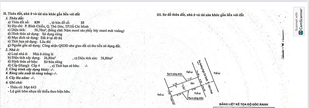 Bán đất khu phân lô Ngô Chí Quốc Bình Chiểu Thủ Đức 56.7m2 - Ảnh 1