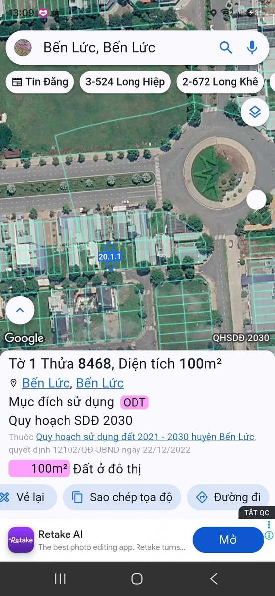 Bán đất thổ cư 100 m² Tân Thuận Bến Lức Long An - Ảnh 1