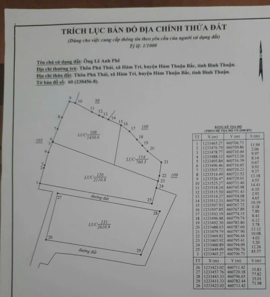 Bán vườn bưởi 6.930m² tại Hàm Trí - Ảnh thu nhỏ 4