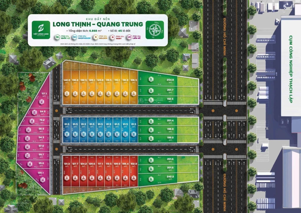 Sốc! Chỉ 8.8 triệu/m2 đất mặt tiền đường Hồ Chí Minh - Đối diện CCN Thạch Lập, cạnh CCN Cẩm Châu - Ảnh 1