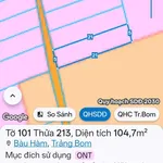 Bán lô đất thổ cư 5x21m sổ riêng giá 390 triệu gần ngã tư Tân Lập, Bàu Hàm - Ảnh thu nhỏ 1