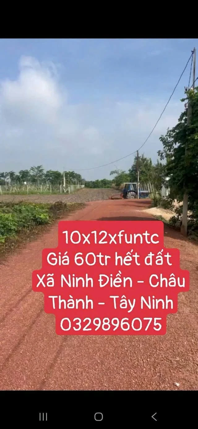 Bán đất Xã Ninh Điền Tây Ninh 120m² giá 60 triệu - Ảnh 1