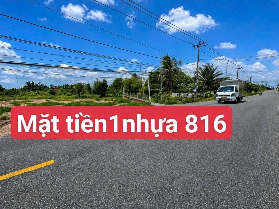 Bán đất thổ vườn 2 mặt tiền tỉnh lộ 816, xã Thạnh Hòa, Bến Lức, Long An, 3,3 tỷ - Ảnh thu nhỏ 2