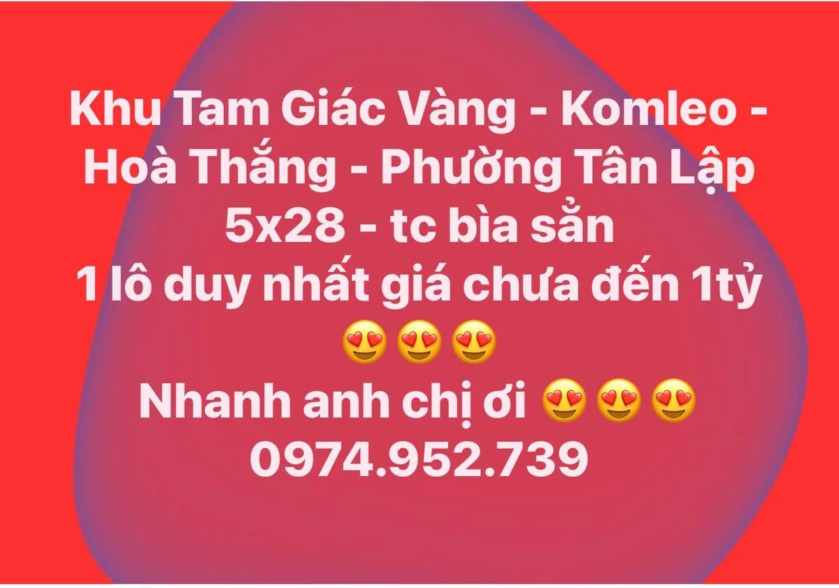 Bán đất 5x28m Tam Giác Vàng Phường Tân Lập, Bình Chánh - Ảnh 1