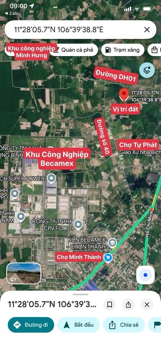 Bán lô đất 155m2 gần KCN Becamex Chơn Thành 330 triệu - Ảnh 1