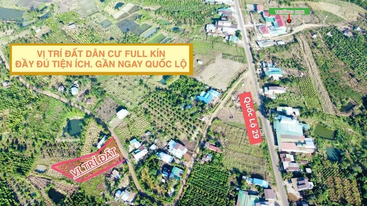 Bán đất 1000m2 có 100m2 thổ cư gần QL29, Ea Knốp, Ea Kar, Đắk Lắk giá 239 triệu - Ảnh 1