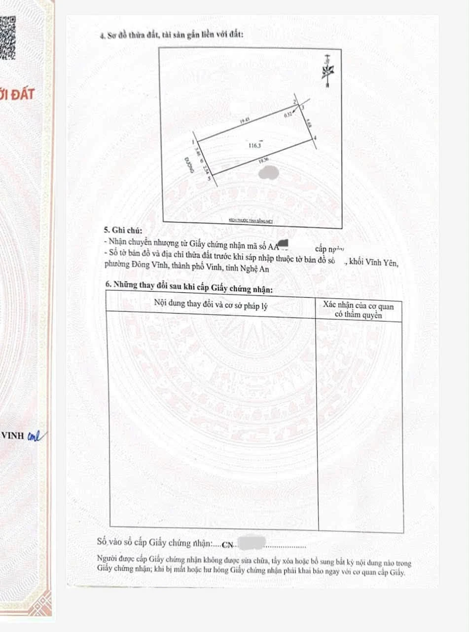 Bán lô đất 116m2 mặt tiền đường Thông, giá 3 tỷ 3 - Ảnh 1