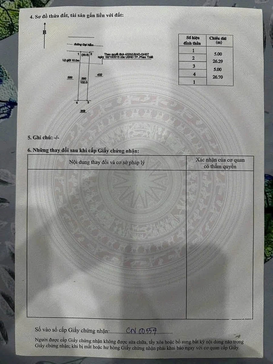 Bán lô thổ cư mặt tiền Đại Nẫm 132 m² Lâm Đồng - Ảnh thu nhỏ 4