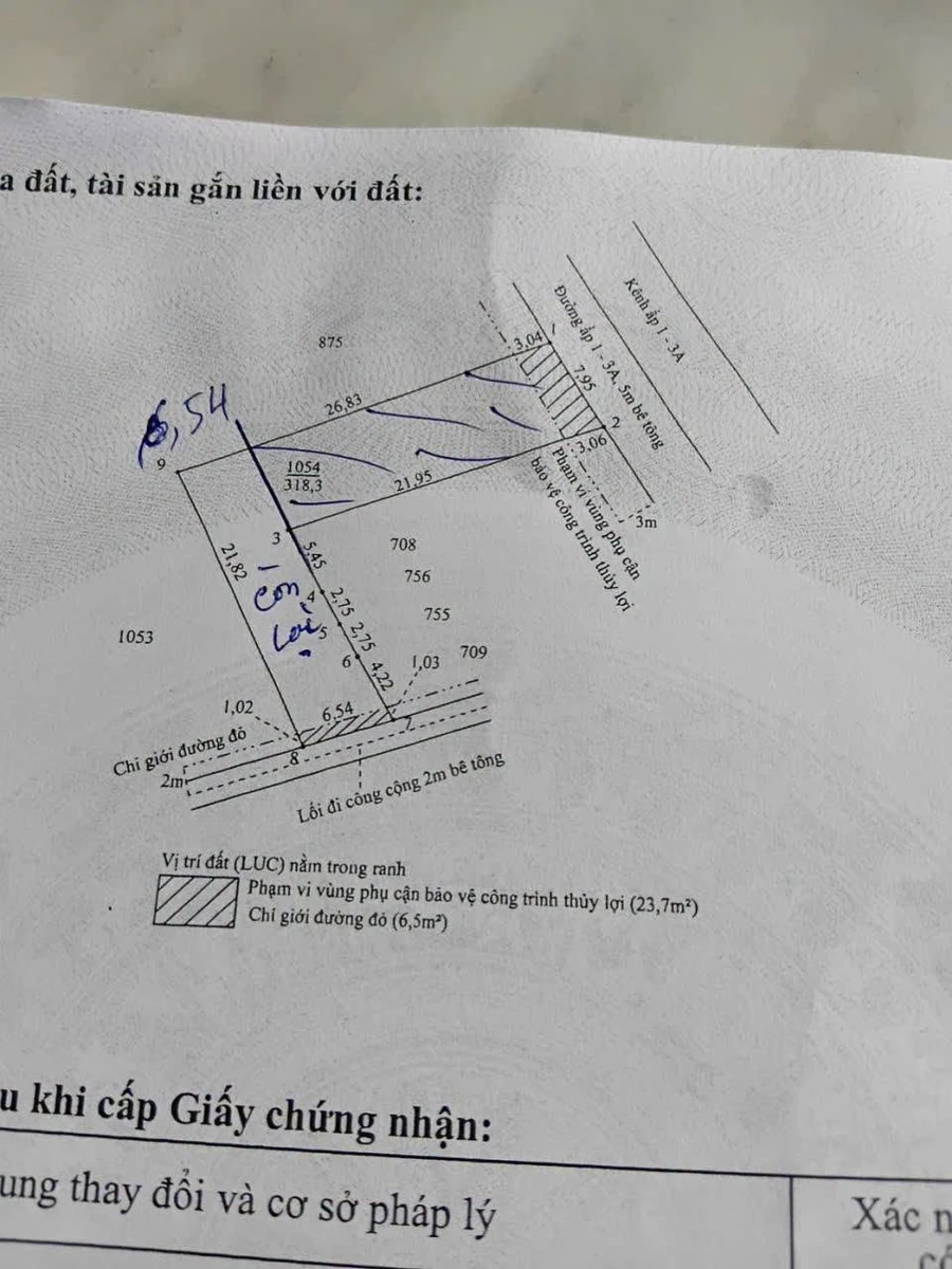 Bán đất mặt tiền Liên Ấp 1-3A, Xã Phước Lợi, Long An 198.75m² - Ảnh 1