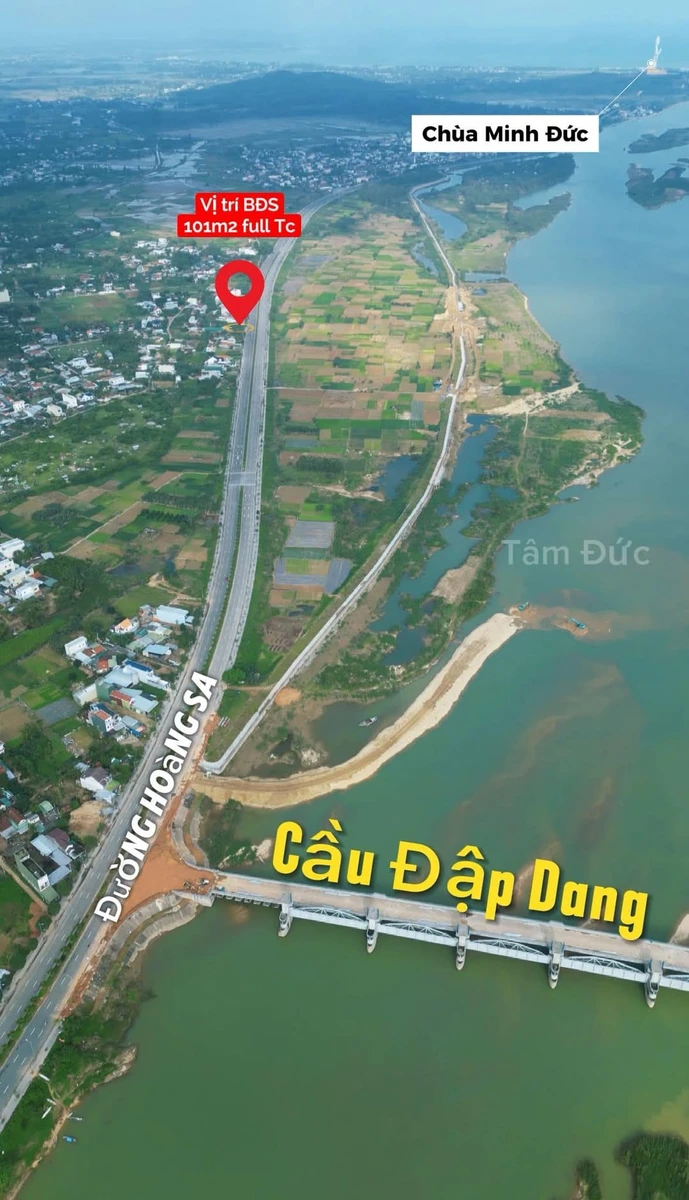 Bán đất 101m2 mặt tiền Hoàng Sa, gần cầu Đập Dạng - Ảnh 1