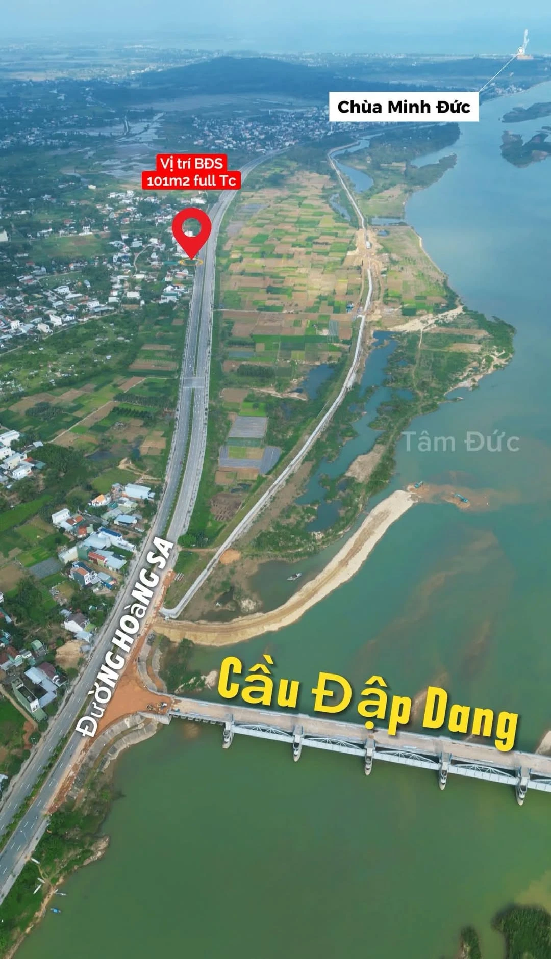 Bán đất 101m2 mặt tiền Hoàng Sa, gần cầu Đập Dạng - Ảnh 1