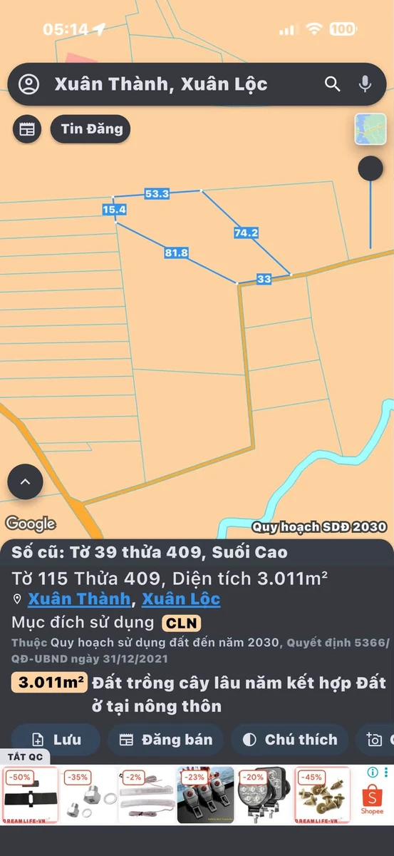 Bán lô đất 15.000m² Xuân Thành Đồng Nai giá tốt - Ảnh thu nhỏ 3