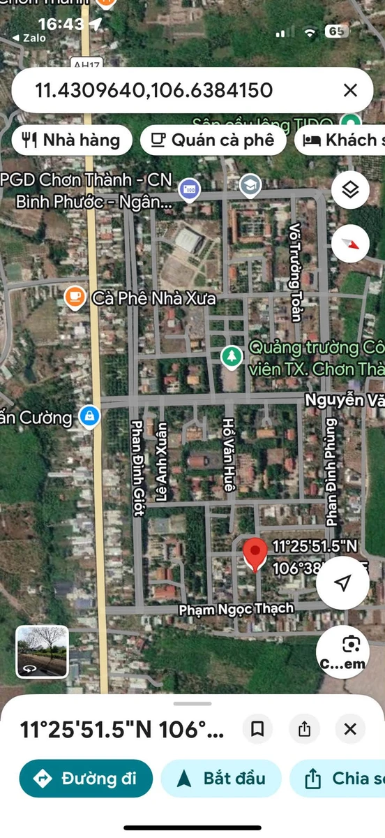 Bán đất 9m² Chơn Thành giá 1,295 tỷ - Ảnh 1