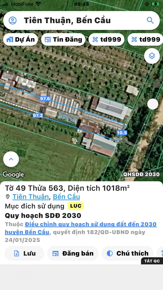 Bán đất nền 1.000m² mặt tiền đường nhựa giá 396 triệu tại Thị trấn Bến Cầu, Tây Ninh - Ảnh 1