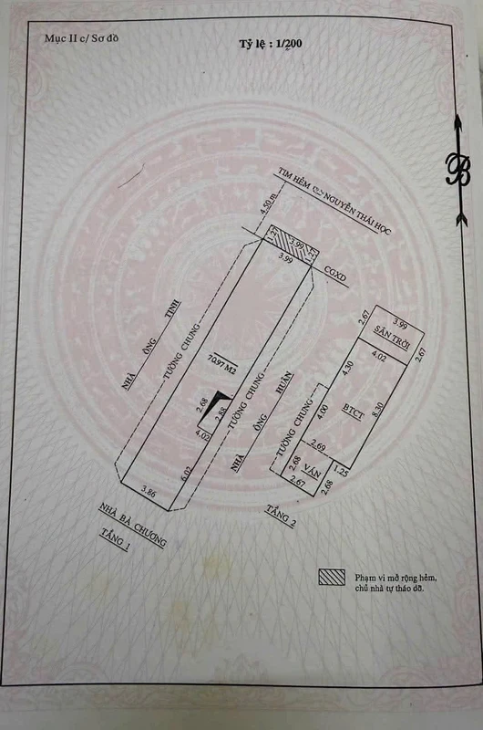 Bán gấp lô đất có nhà 71m² mặt tiền Nguyễn Thái Học, Quy Nhơn