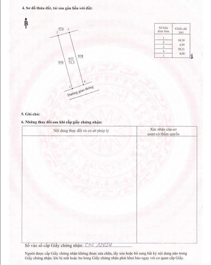 Bán đất 74m² Hương Lộ 9, Tân Bình 920 triệu - Ảnh 1