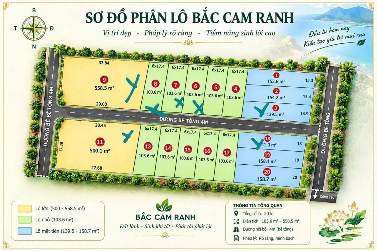 Bán đất nền 100-150m² Bắc Cam Ranh 800 triệu - 1.2 tỷ - Ảnh 1