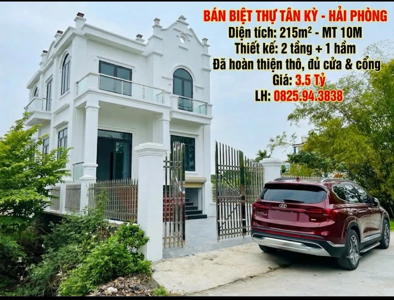 Bán biệt thự hiện đại 215m² tại Tân Kỳ, Hải Phòng