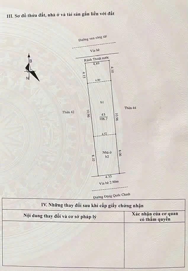 Bán nhà 2 mặt phố 106.7m2 Đặng Quốc Trinh 4 tỷ - Ảnh 1