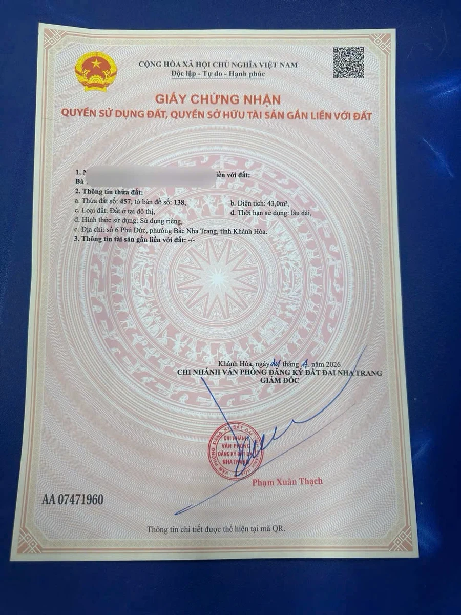 Bán đất mặt tiền Phú Đức Nha Trang 43m² giá 3,85 tỷ - Ảnh thu nhỏ 2