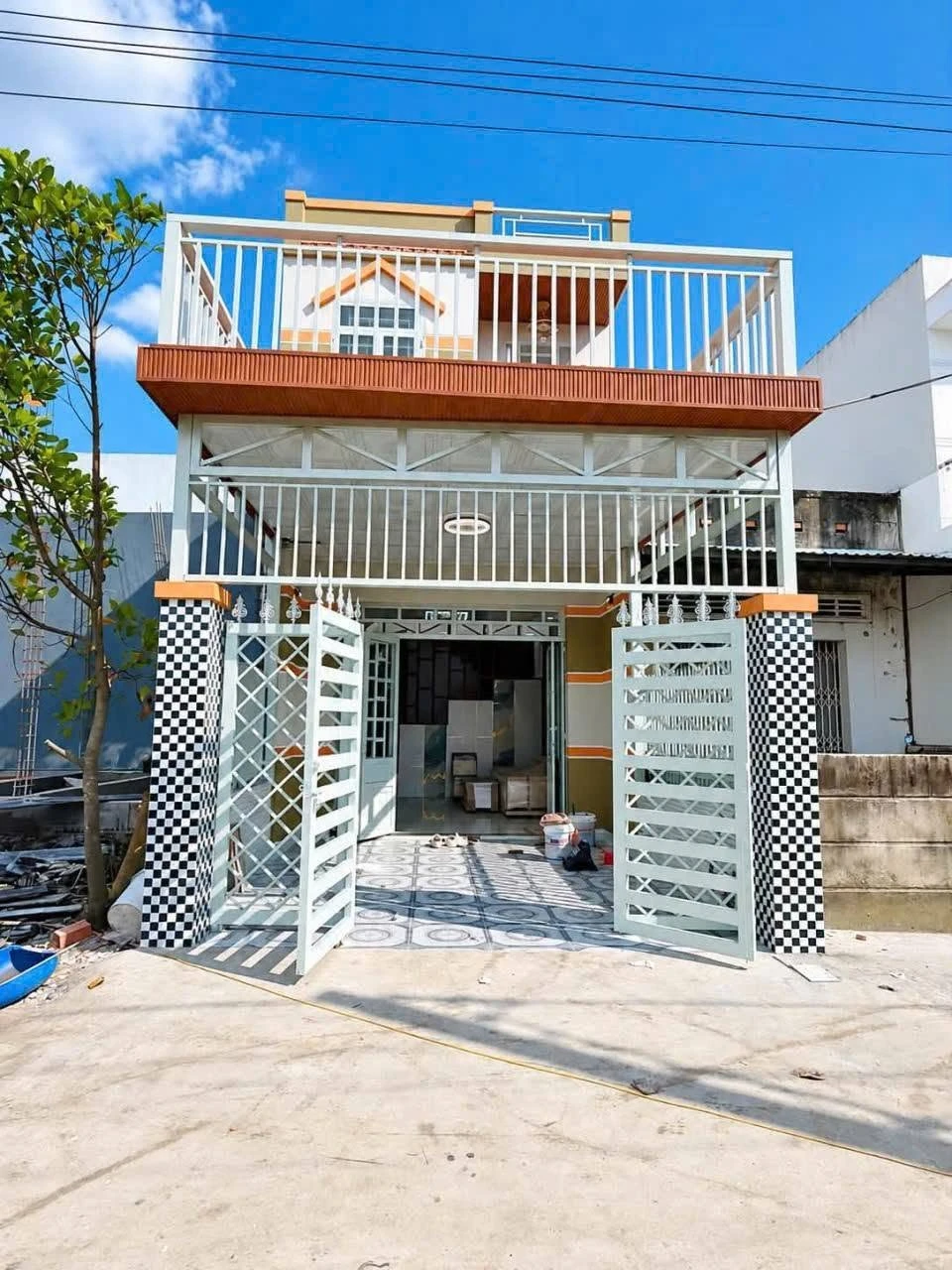 Nhà mới xây sổ hồng riêng 76.67m² Mỹ Lộc Long An 1.7 tỷ - Ảnh 1