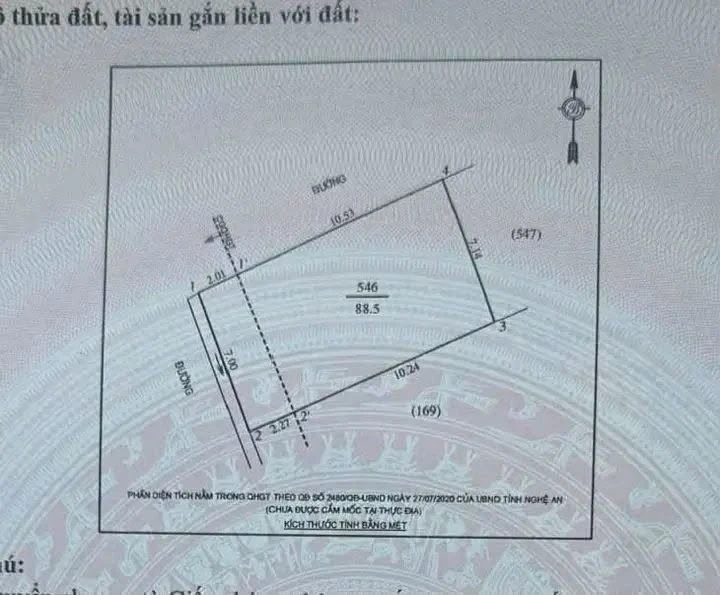 Bán lô góc 88.5m² mặt Cao Huy Tuân, giá 2 tỷ