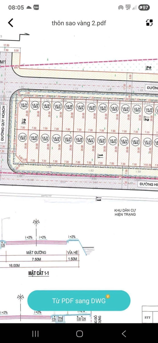 Bán đất Hóc Môn 140m² mặt tiền 7m 1 tỷ 430 triệu - Ảnh thu nhỏ 2