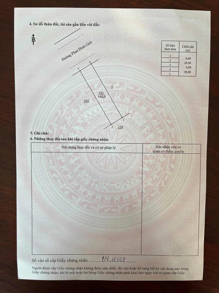 Bán đất thổ cư 6x28m mặt tiền đường Phan Đình Giót, Trung tâm hành chính Chơn Thành - Ảnh thu nhỏ 5