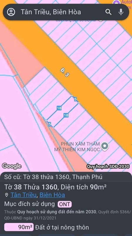 Bán đất 90m² khu Lavender, Đồng Nai, 1,9 tỷ