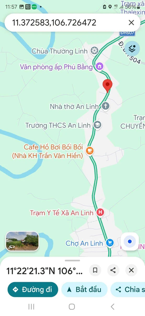 Bán đất mặt tiền DH507 An Linh 431m2 Bình Chánh 1 tỷ 950 triệu - Ảnh thu nhỏ 2