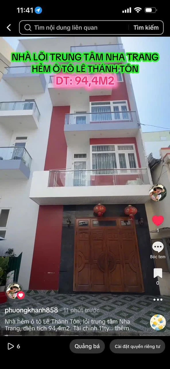 Bán nhà 4 tầng trung tâm Nha Trang, gần Lê Thánh Tôn, hẻm ô tô, giá 11 tỷ - Ảnh thu nhỏ 2