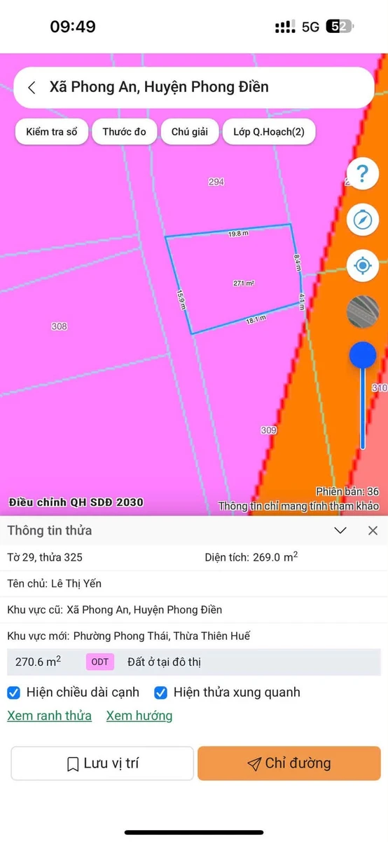 Bán đất 269m² giá 79 triệu tại Phường Phong Thái, TP Huế - Ảnh thu nhỏ 3