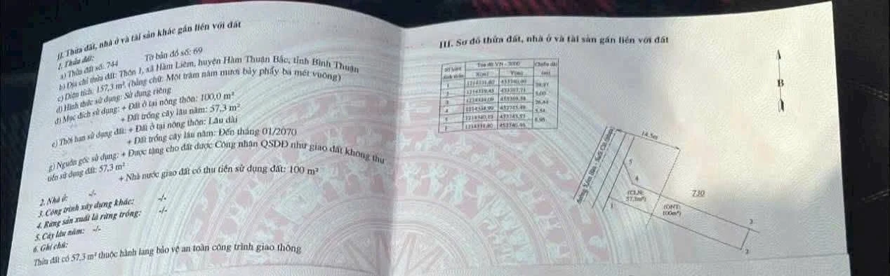 Bán đất mặt tiền 157m Hàm Liêm, Phan Thiết, 650 triệu - Ảnh 1