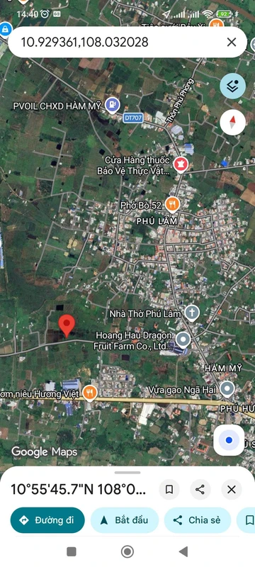 Bán đất khu dân cư Hàm Mỹ 882m2 chỉ 1,2 tỷ