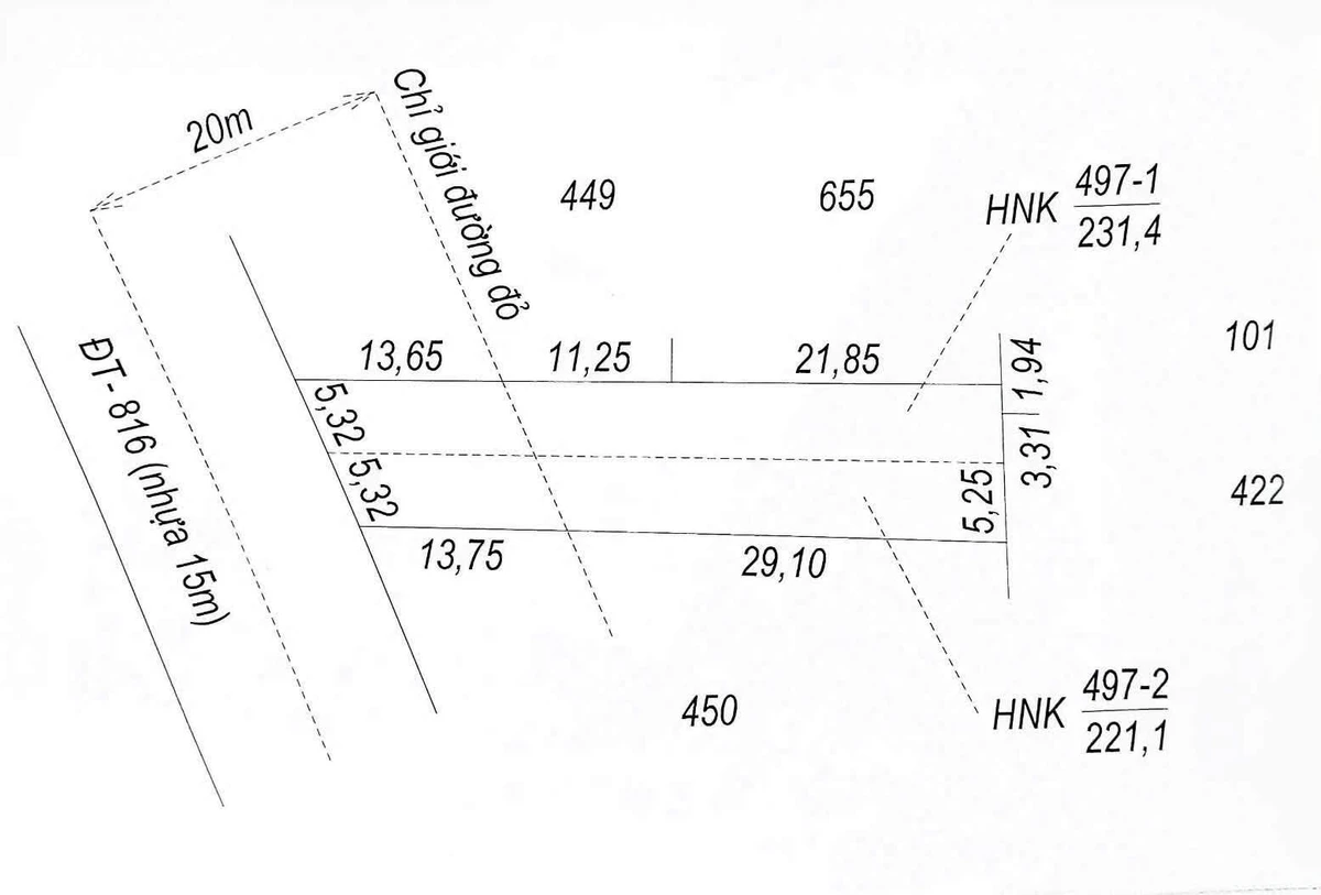Bán 2 lô đất thổ cư mặt tiền TL816, 512m², 4,5 tỷ, Bình Chánh - Ảnh thu nhỏ 2