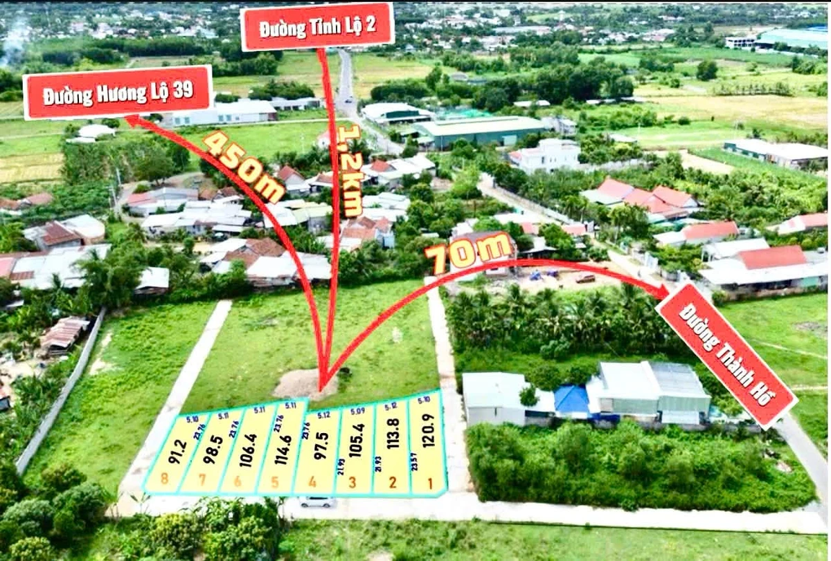Bán 8 lô đất full thổ cư Diên Phước Khánh Hòa 91-120m² - Ảnh thu nhỏ 2