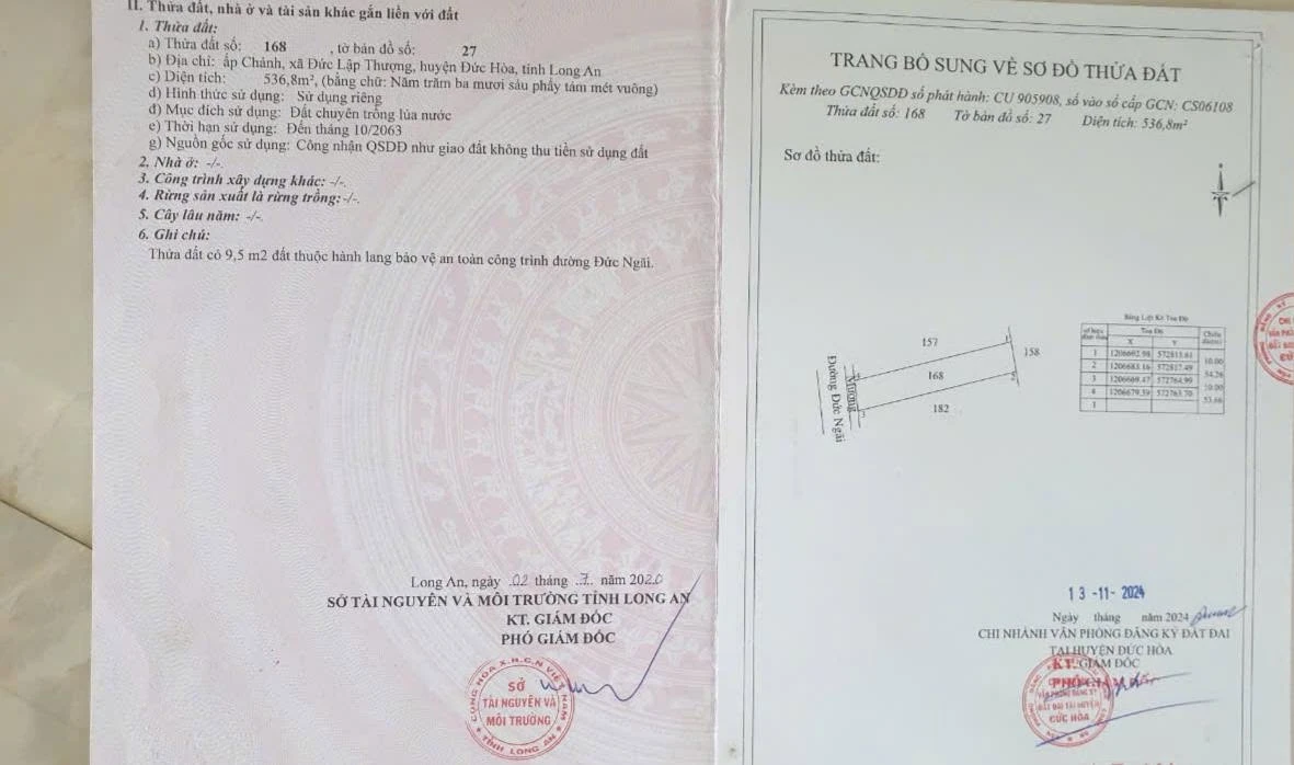 Bán đất 10x54m mặt tiền Nhựa Đức Ngãi gần Vành đai 4, giá 3.1 tỷ - Ảnh thu nhỏ 3