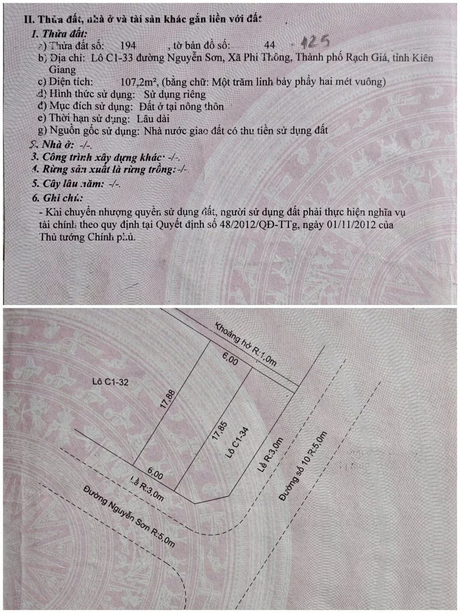 Bán đất 108m² tặng nhà ngay chợ Phi Thông An Giang giá 630 triệu - Ảnh 1