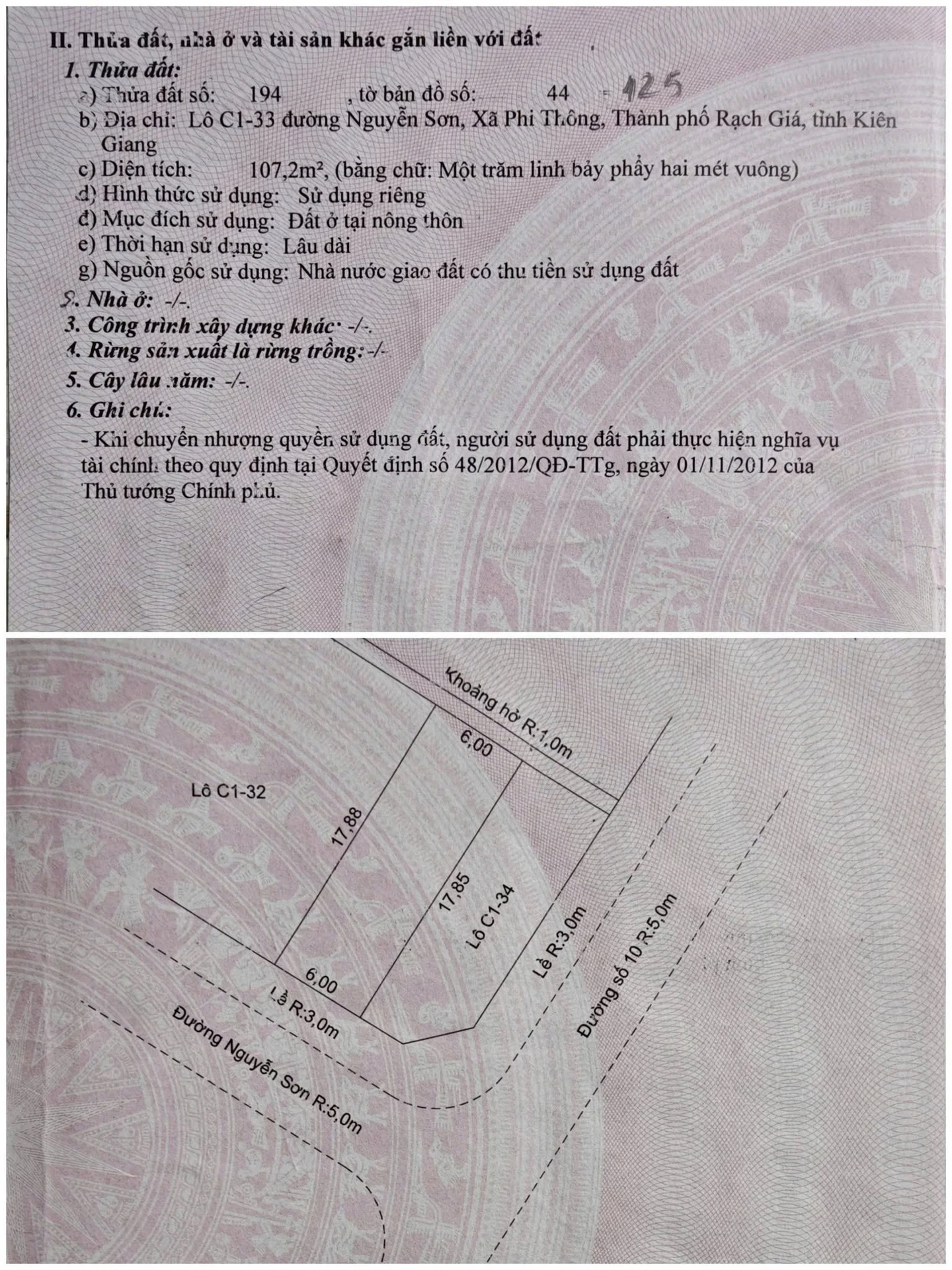 Bán đất 108m² tặng nhà ngay chợ Phi Thông An Giang giá 630 triệu - Ảnh 1