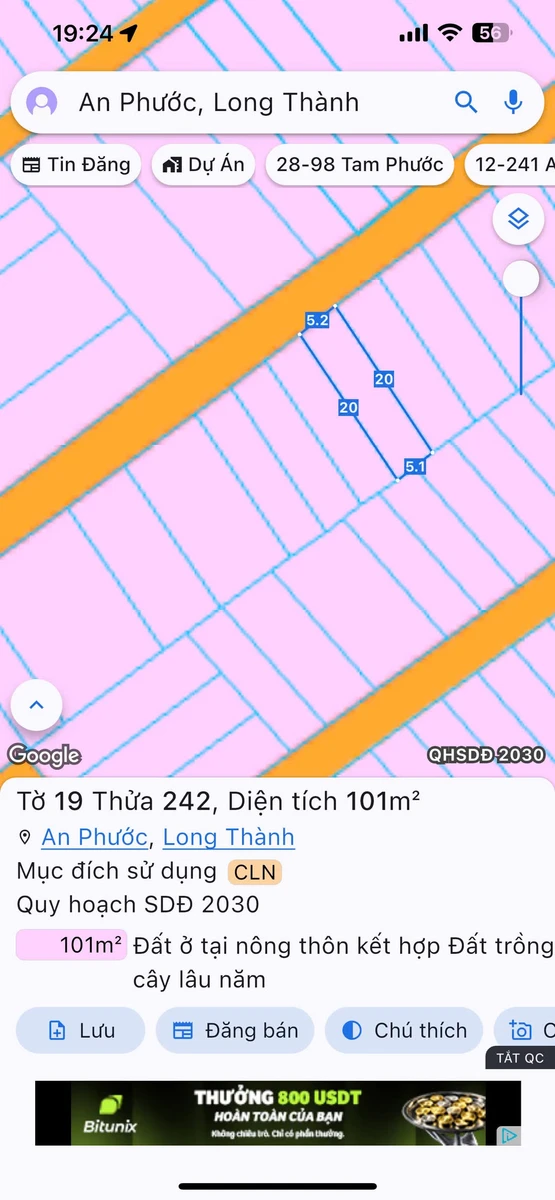 Bán đất hẻm Chùa Đức Viên 100m² 1 tỷ 3 - Ảnh 1