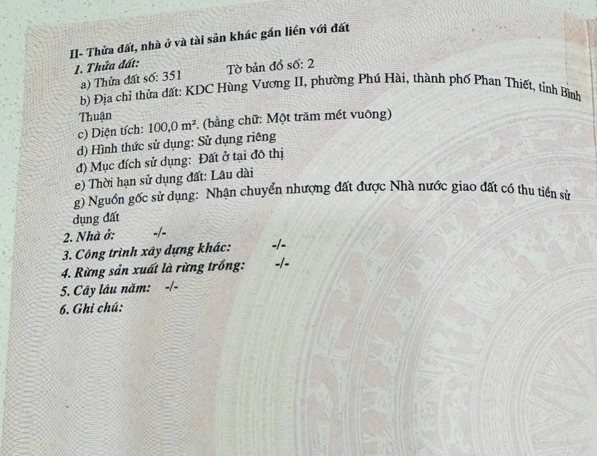 Bán lô đất 100m2 mặt tiền Lê Đại Hành Phan Thiết - Ảnh thu nhỏ 4