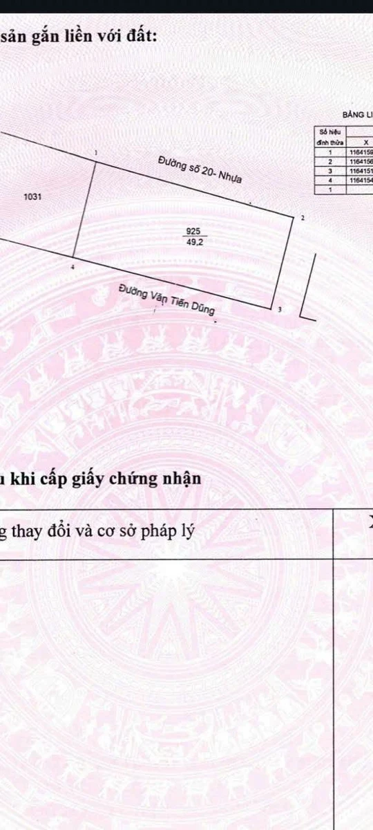 Bán nhà mặt tiền Văn Tiến Dũng 50m² giá 1,5 tỷ Long Hương - Ảnh 1