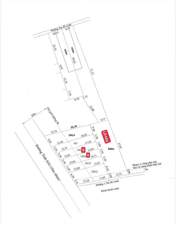 Bán đất 550m² ở xã Thạnh Hoà, Bến Lức, Long An