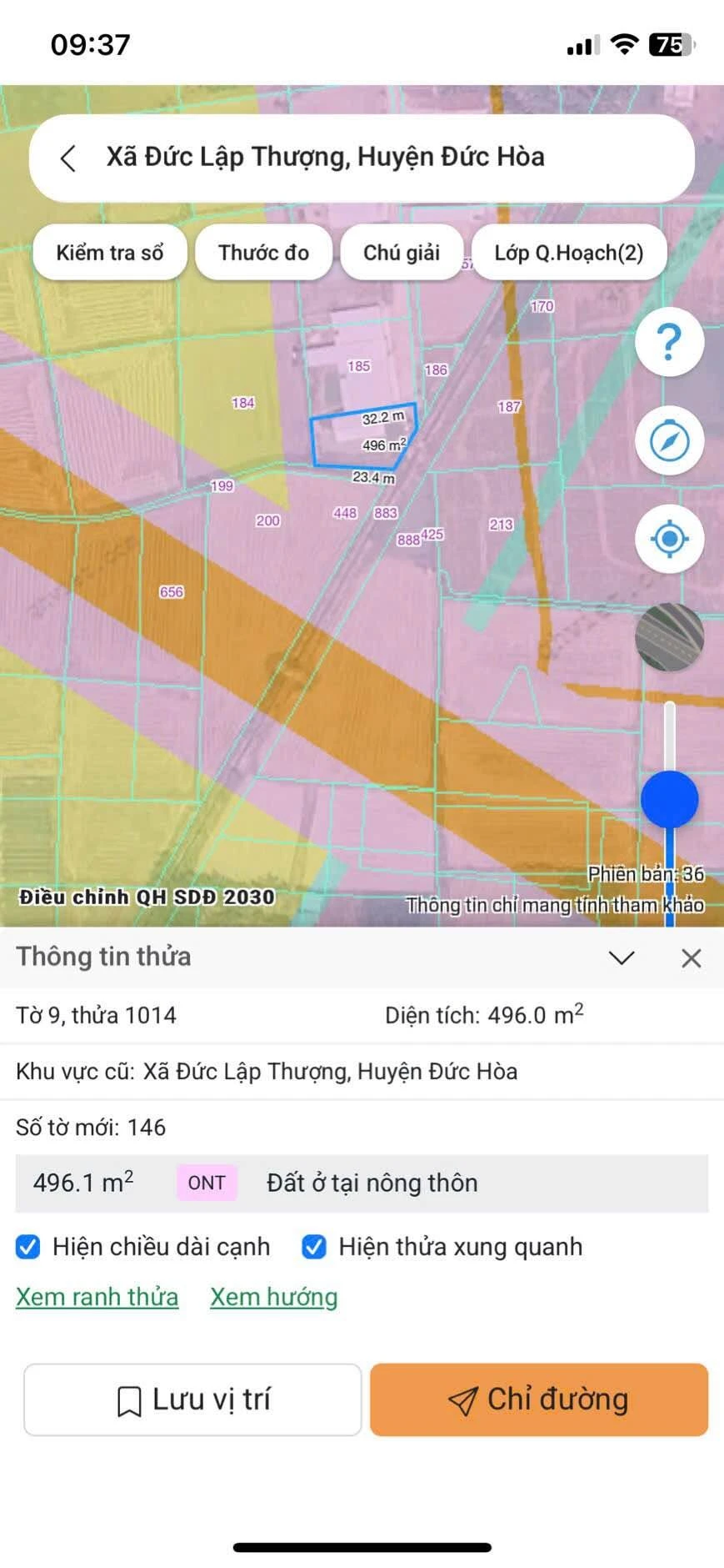 Bán đất Xã Hậu Nghĩa Nhà Bè 496m2 SHR 1 tỷ 4 - Ảnh 1