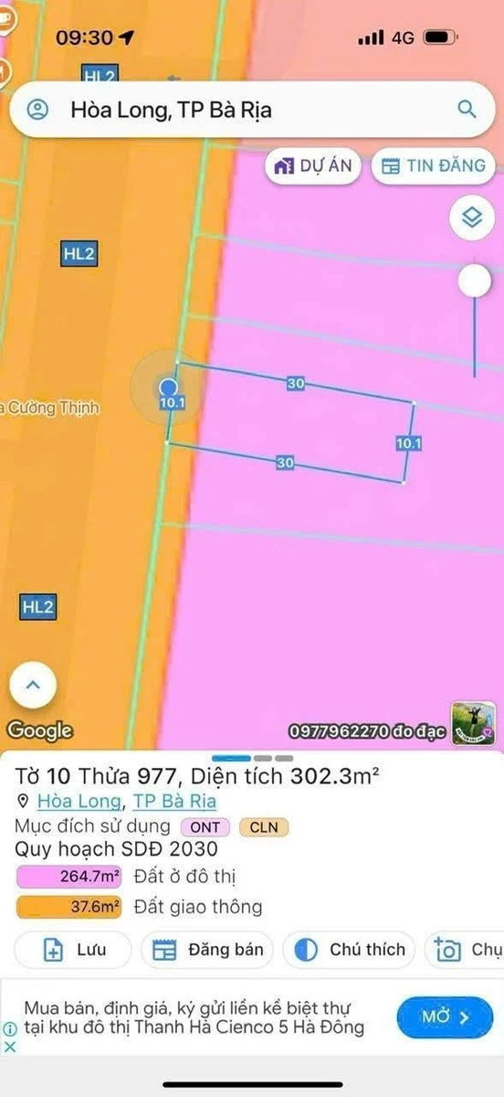 Bán đất mặt tiền Hương Lộ 2 Hoà Long, Bà Rịa 300m2 giá 6,8 tỷ - Ảnh thu nhỏ 4