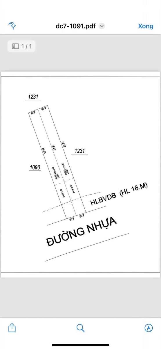 Bán 2 lô liền kề đường DH12 Minh Hưng 270m2 Bình Dương - Ảnh thu nhỏ 3