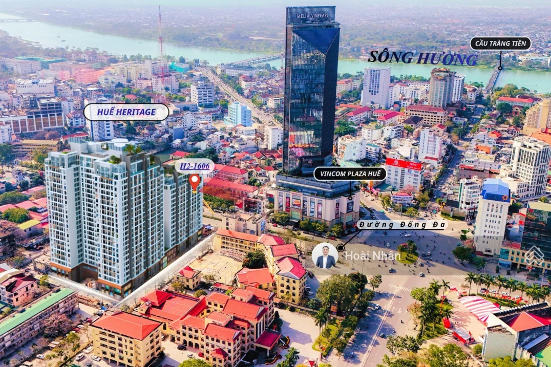 Ra mắt 2PN H2 - 1602 view trực diện ngã 6 thành phố, Sông Hương - vị trí đẹp Hue Heritage - Ảnh 1